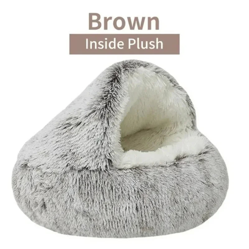 Warm Plush Cat Bed
