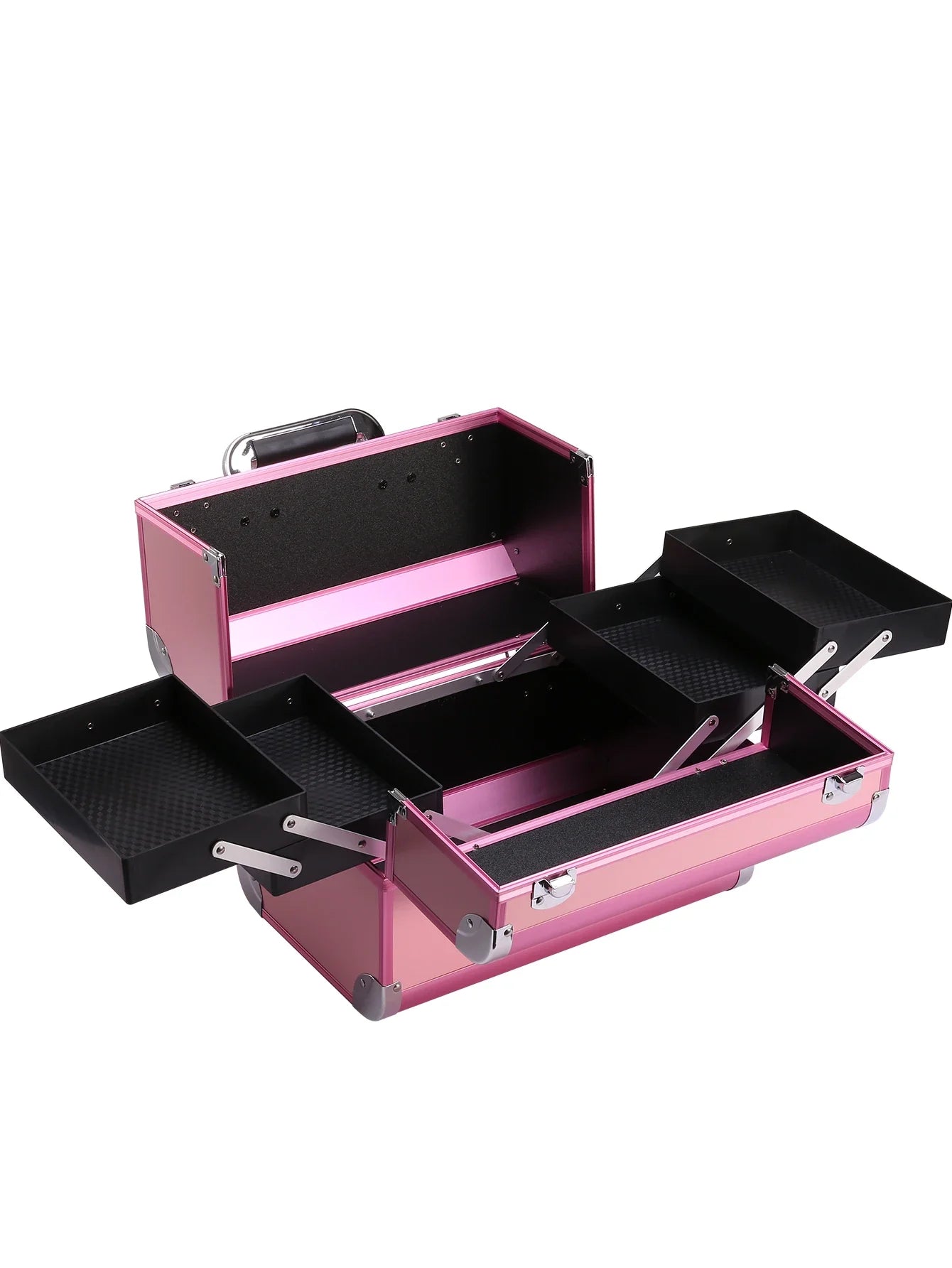 Portable Aluminum Alloy Makeup Train Case with Handle