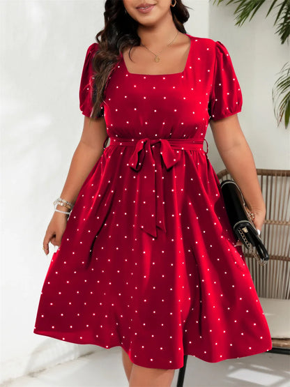 Plus Size Polka Dot Dress