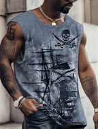 Rudder Graphic Print Tank Top