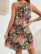 Bohemian Summer Halter Dress