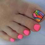 French False Toe Nails White