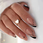 Gradient Wearing Fake Nails Long