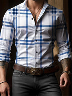 V-Neck Print Casual Shirt