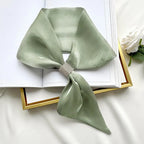 Small Silk Square Ear Scarf