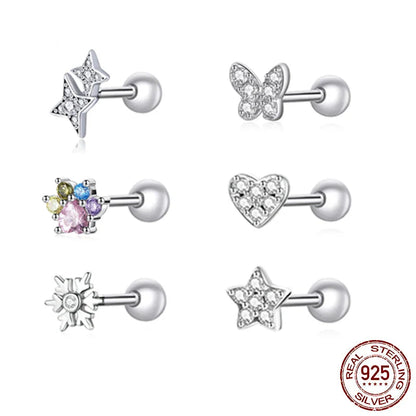 Butterfly Star Stud Earrings