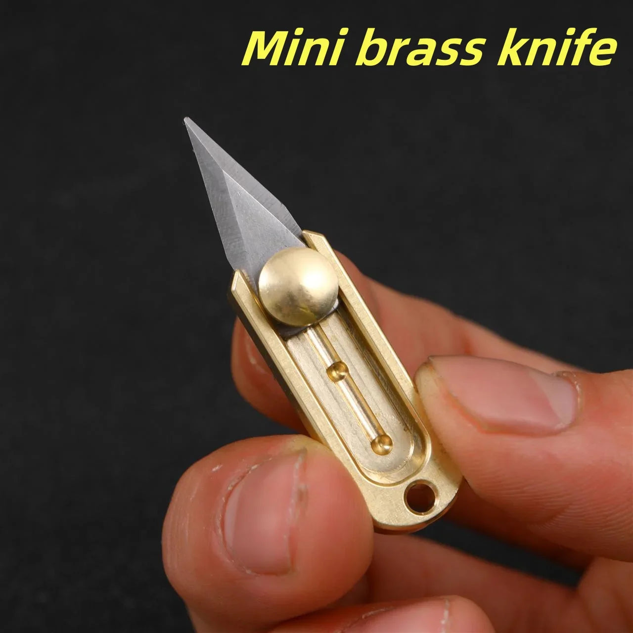 Push-Pull Brass Utility Knife