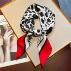 Leopard Print Square Headscarf