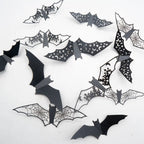 3D Hollow Bat Wall Stickers