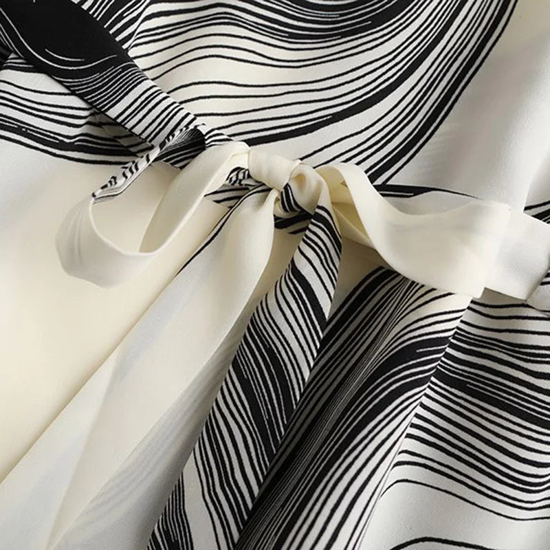 Vortex Striped Design Women Shirt