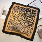 Leopard Print Square Headscarf