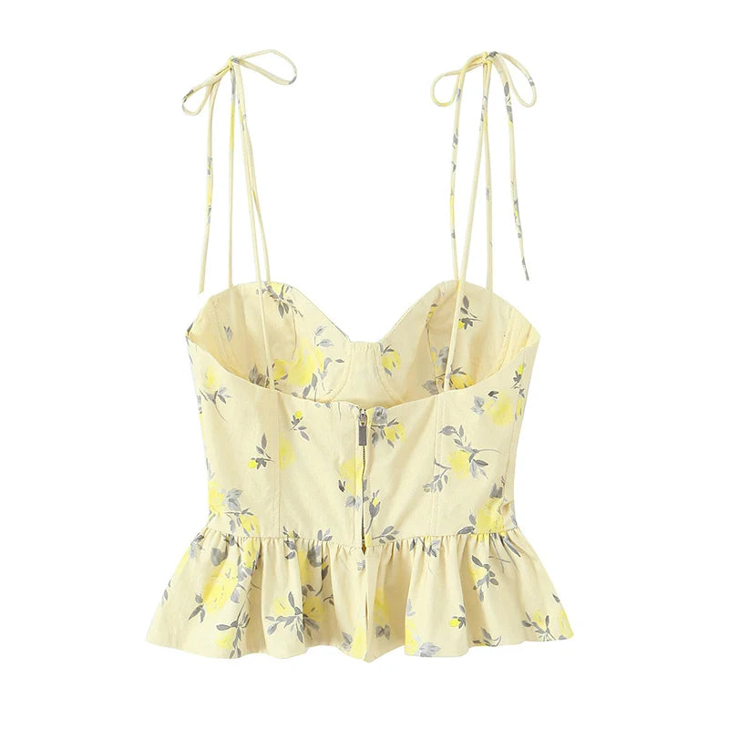Floral Backless Camis