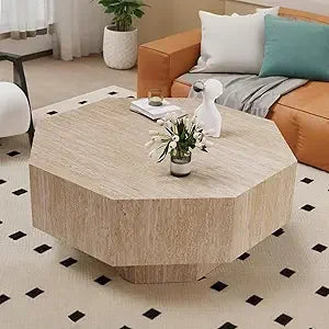 Travertine Round Coffee Table