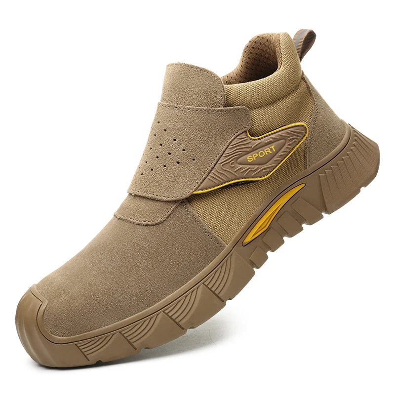 Brown Welding Steel-Toe Boots