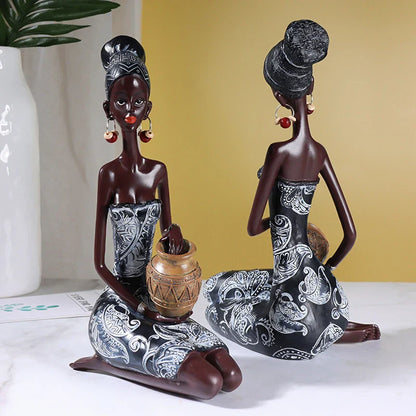 Resin African Women Figurines