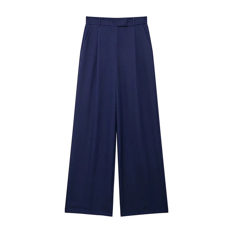 High Waist Straight Casual Pants