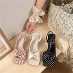 Women Print Thin Heel Sandals