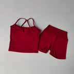 Everyday Solid Sleeveless True-To-Size Fit Two-Piece Yoga Set