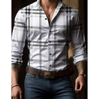 V-Neck Print Casual Shirt