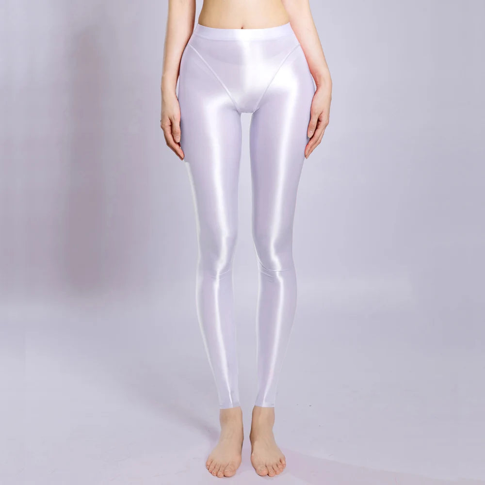 Bessmini Shiny High-Cut Pencil Leggings