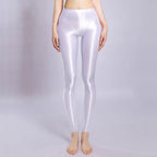 Bessmini Shiny High-Cut Pencil Leggings
