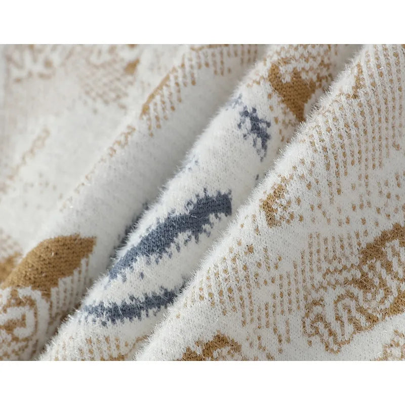 Graffiti Patchwork Knit Sweater