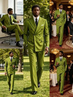 Striped Flare-Pants Formal Tuxedo Set