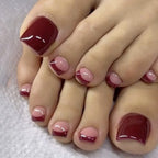 French False Toe Nails Heart