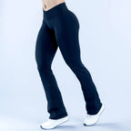 WAREBALL Cross-Waist Flared Leggings