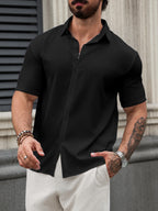 Solid Casual Short Shirt