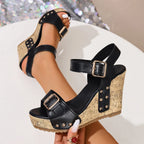 Women Pleated Gladiator Sandals