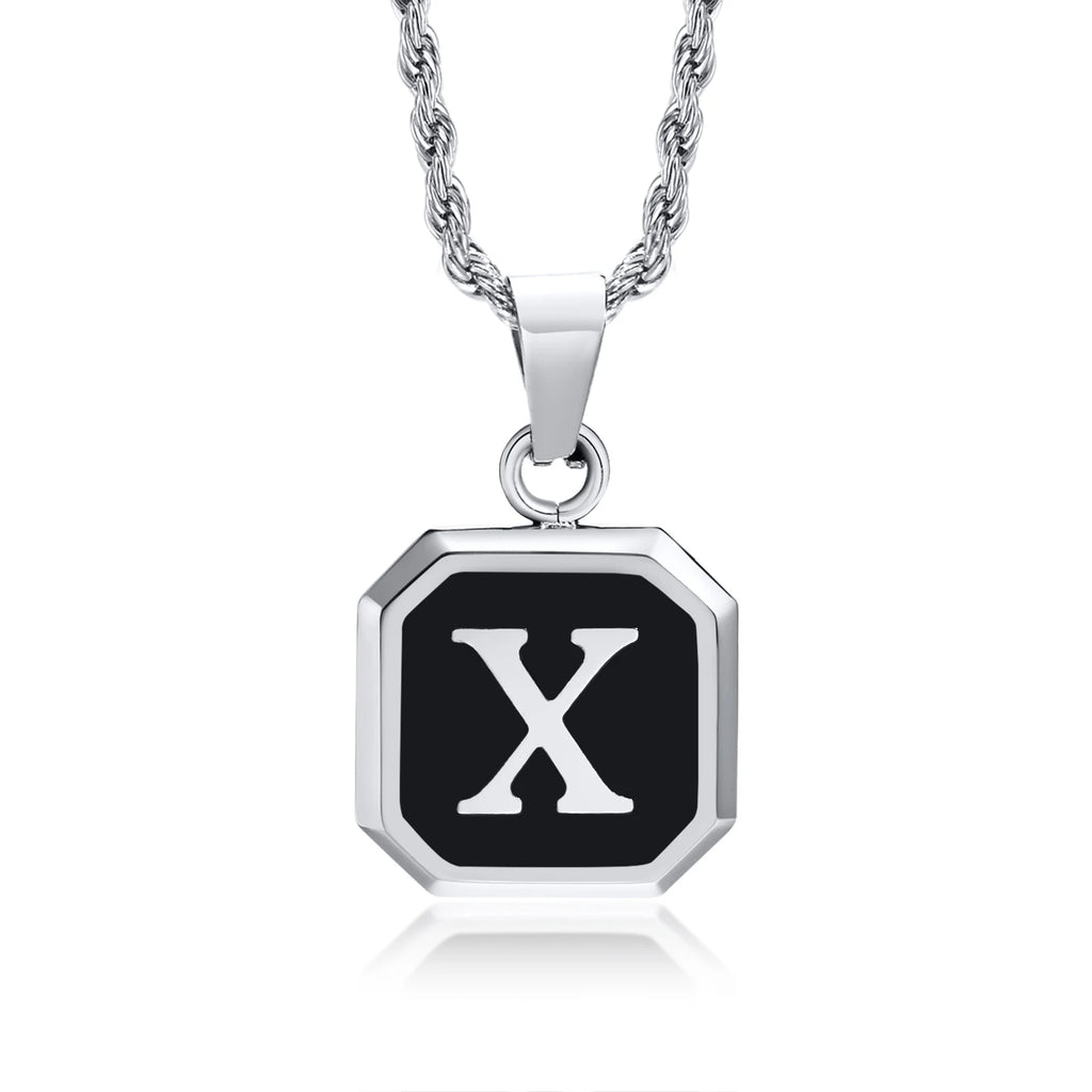 Initials Letter Pendant Necklace