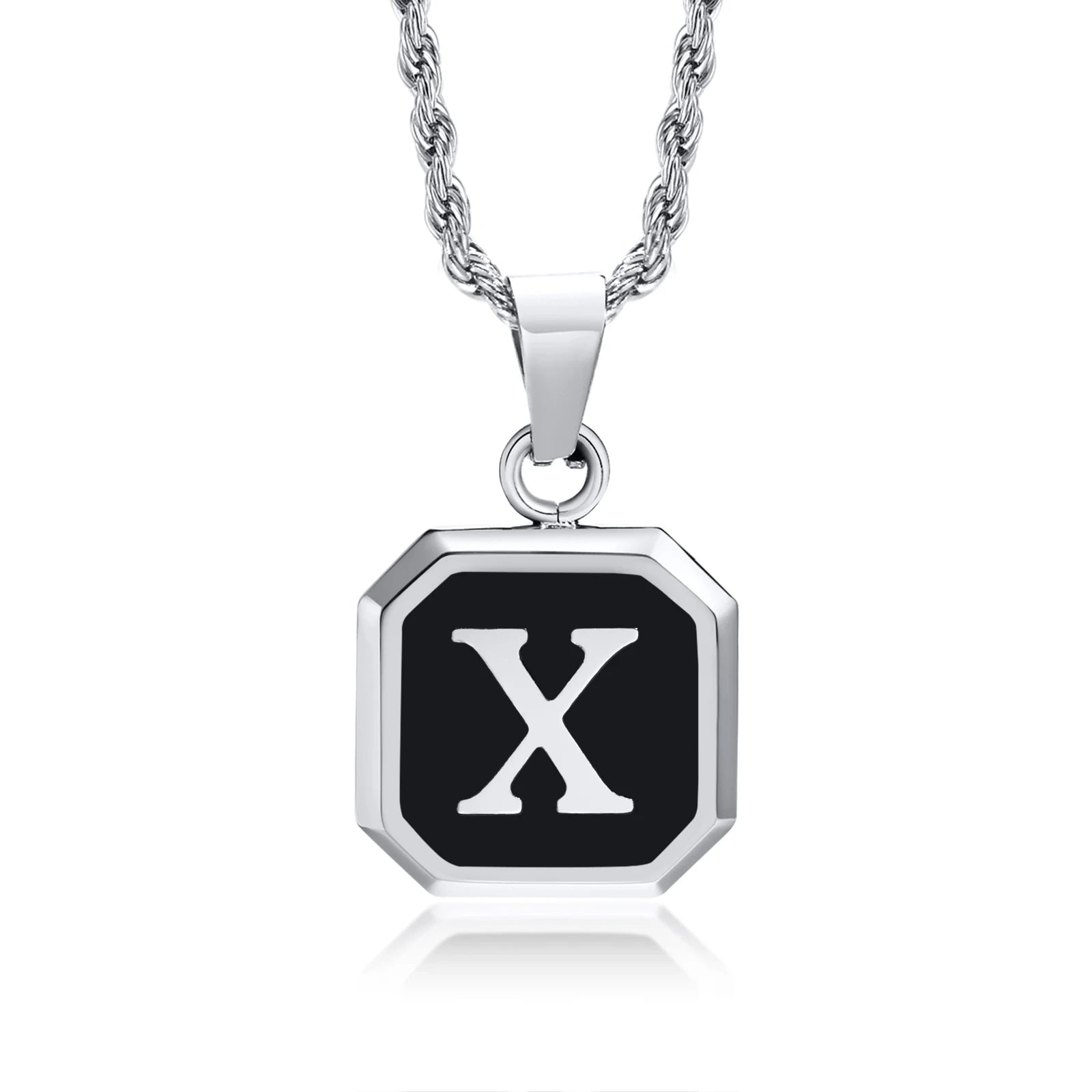 Initials Letter Pendant Necklace