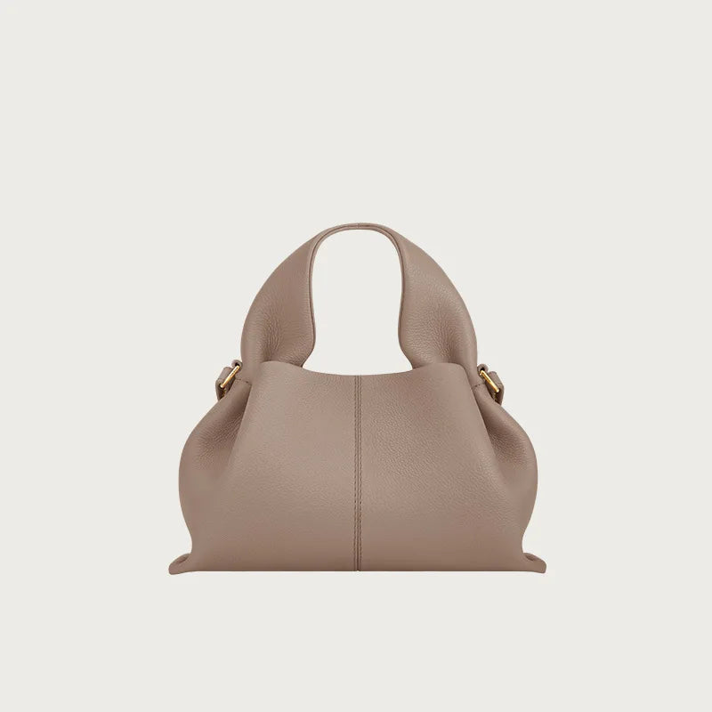 Pleated Leather Crossbody Bag