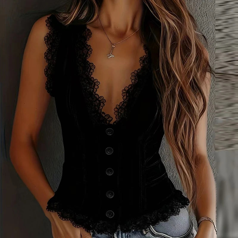 Everyday Deep V-Neck Sleeveless Top