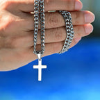 Mprainbow Cross Cuban Necklace