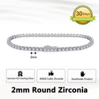 Sterling Silver Tennis Chain Bracelet