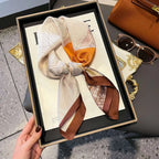 Luxury Silk Plaid Hijab Scarf