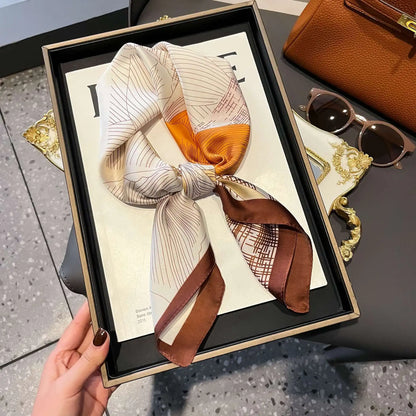 Luxury Silk Plaid Hijab Scarf