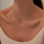 Zircon Round Pendant Necklace