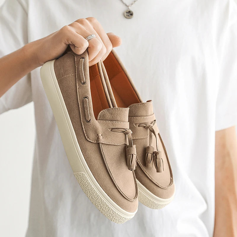Handmade Suede Leather Loafers
