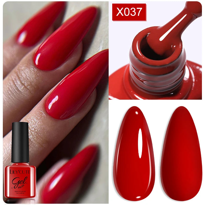 LILYCUTE Dark Red Caramel Gel