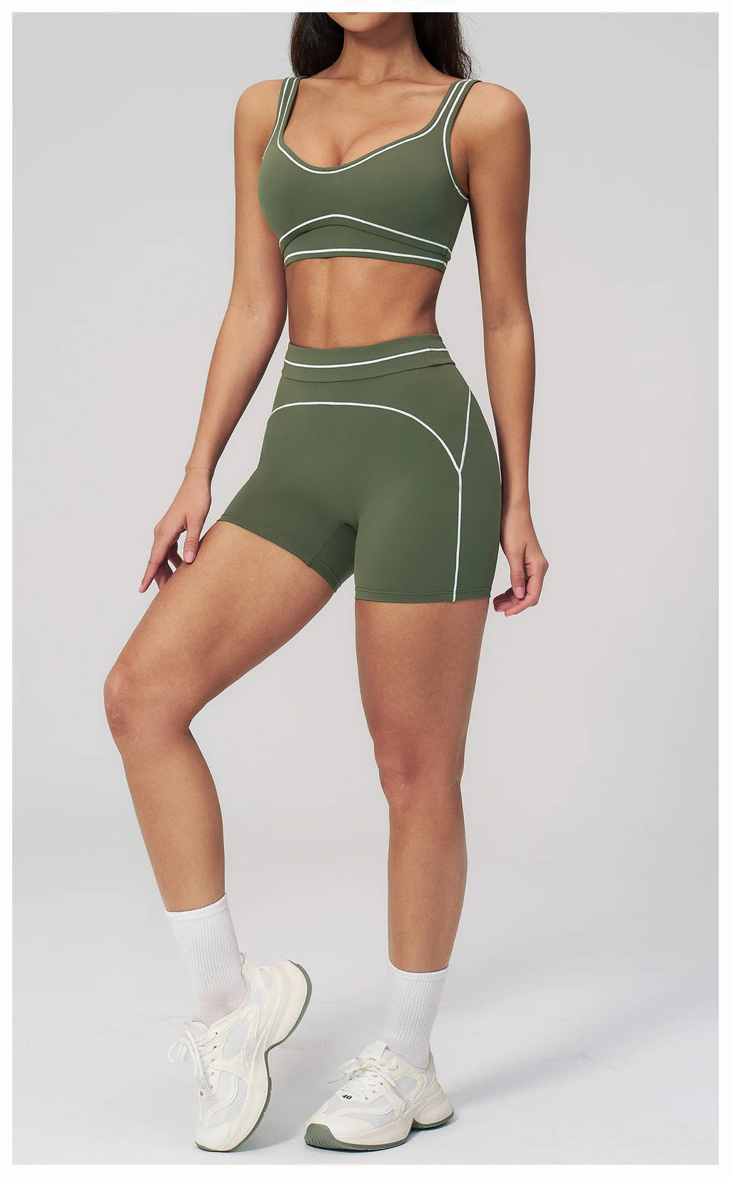 Knit Construction Sleeveless True-To-Size Fit Two-Piece Yoga Set