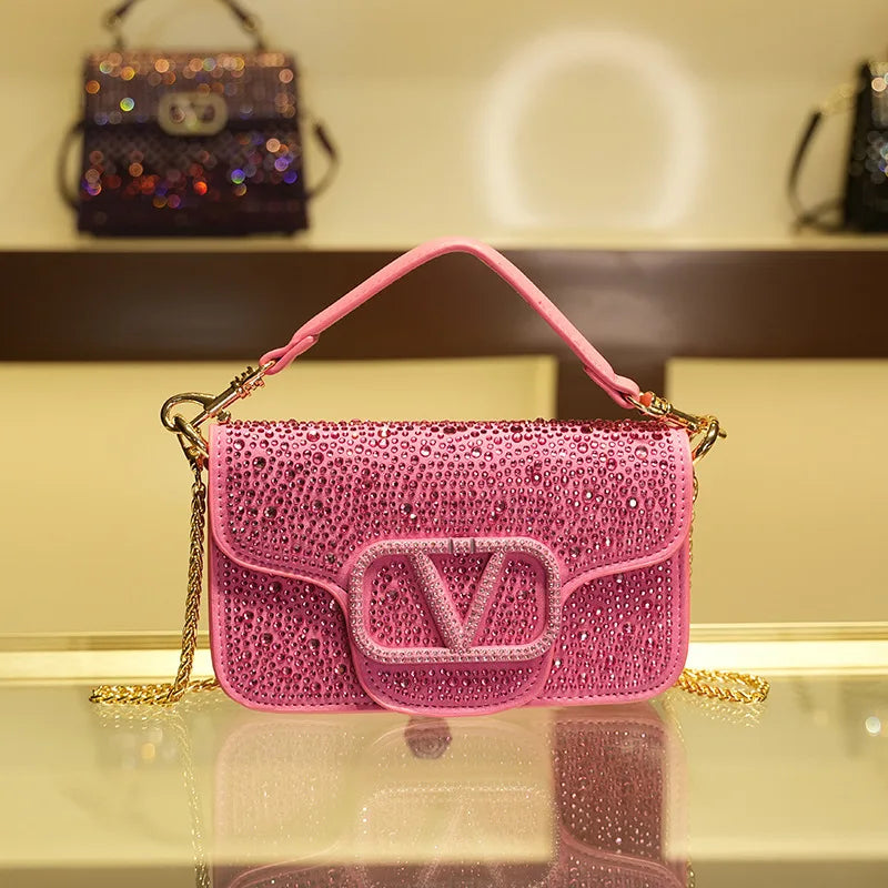 Fashion Diamond Inlay Bag