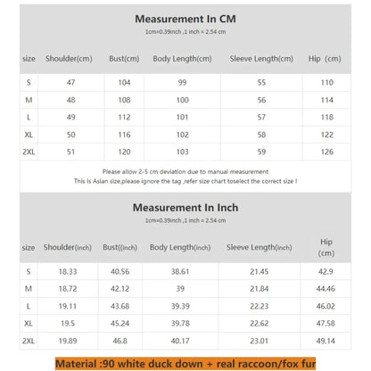 Women’s White Duck Down Puffer Coat with Real Fur Hood