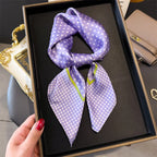 Dot Print 70cm Silk Square Scarf