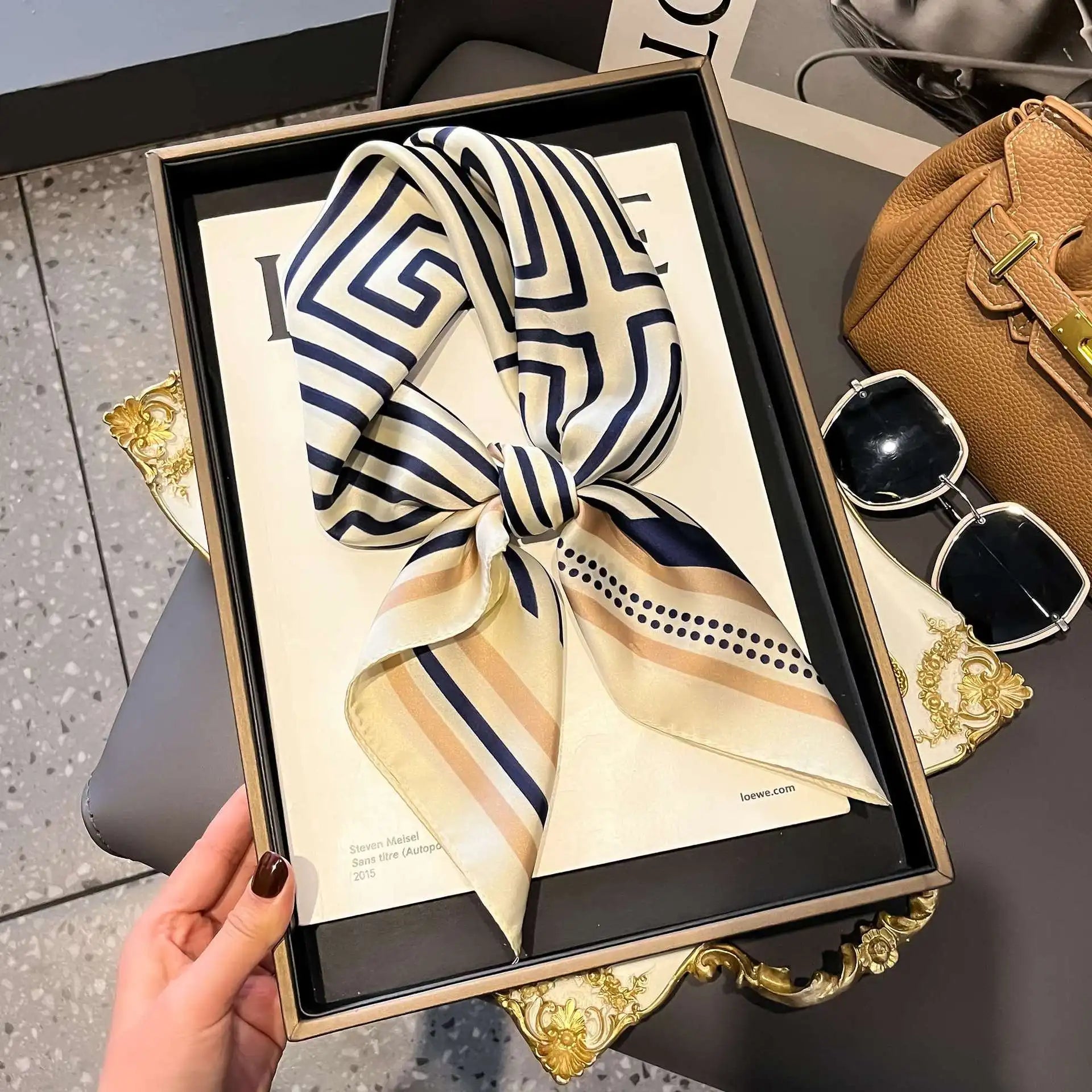 Luxury Silk Feel Square Scarf