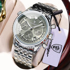 POEDAGAR Business Blue Steel Watch