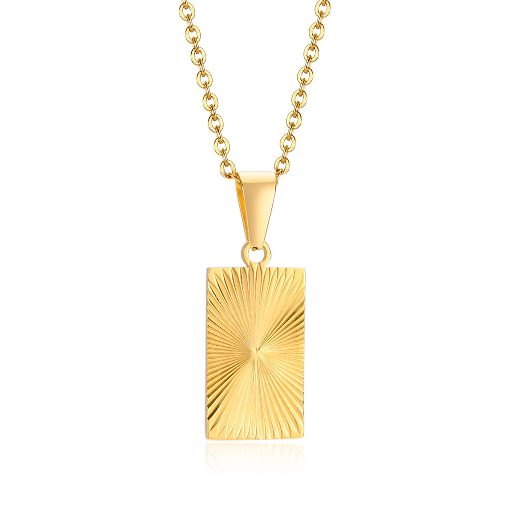 Mprainbow Sunburst Charm Necklace