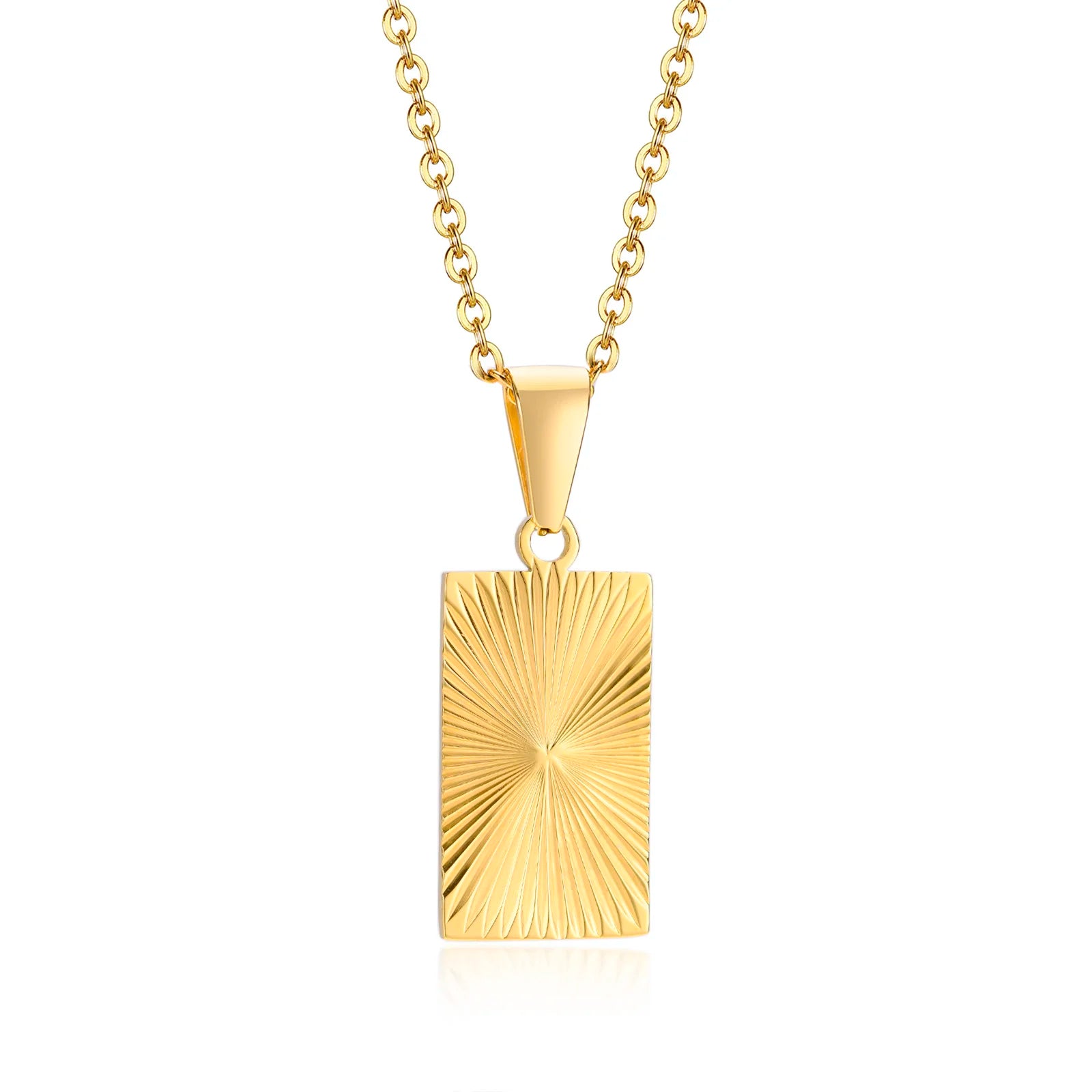Mprainbow Sunburst Charm Necklace